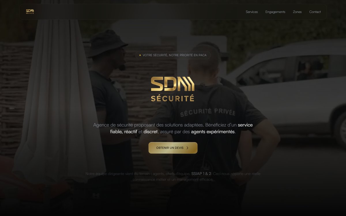 Site web SDM Sécurité